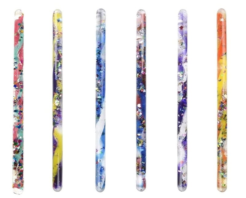 STAR MAGIC Jumbo Spiral Glitter Wand - 12.5" Wonder Glitter Tube for dressing up as a magical fairy or wizard (4) Randomly selected colors Wands Halloween Costume Accessory Princess Fairy Wizard Pretend Play - Image 2